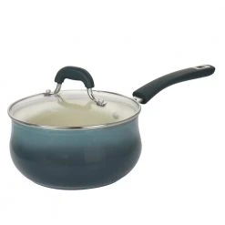 Corbett 3.1 Quart Nonstick Aluminum Blue Saucepan by Oster