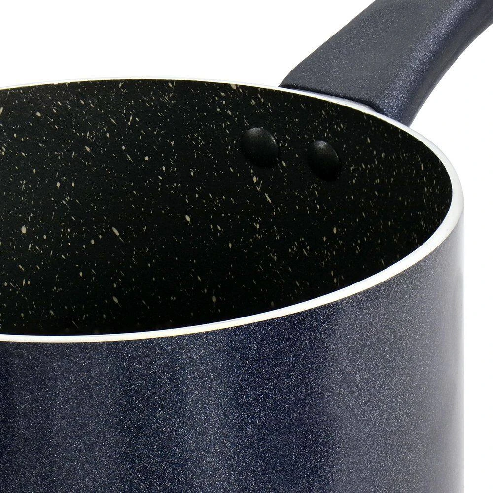 Anetta 1.5 qt. Aluminum Nonstick Saucepan in Navy Blue by Oster - Image 6
