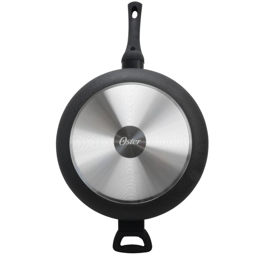 Ashford 5 qt. Aluminum Nonstick Saute Pan in Black with Glass Lid by Oster - Image 3