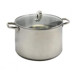 Adenmore 16 qt. Stainless Steel Stock Pot with Glass Lid by Oster