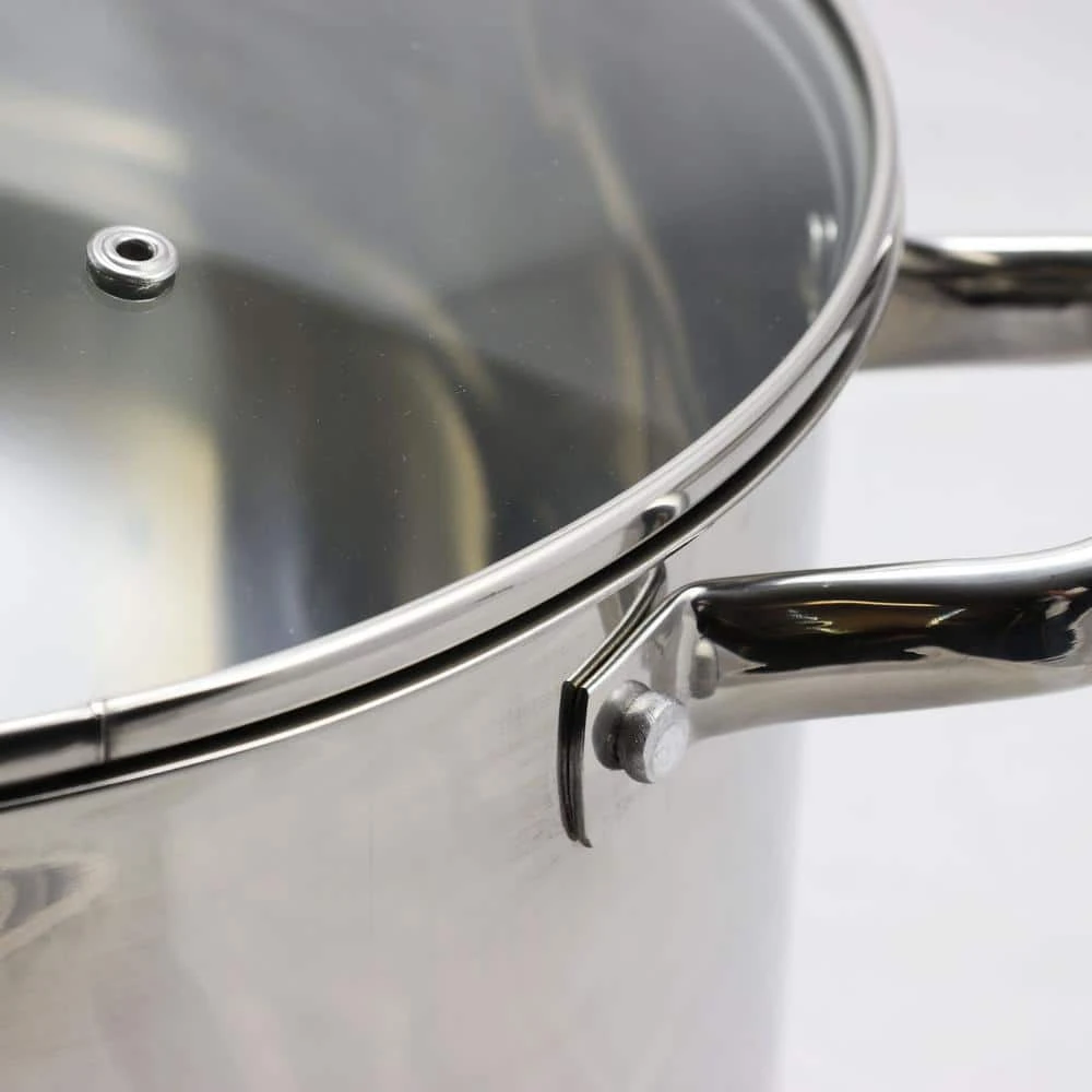 Adenmore 16 qt. Stainless Steel Stock Pot with Glass Lid by Oster - Image 2