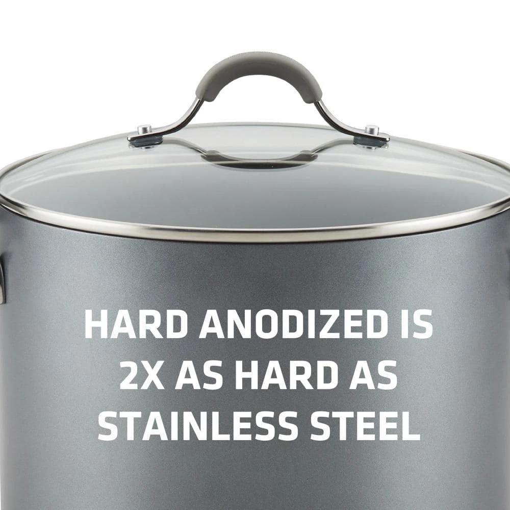 Elementum 10-Piece Hard-Anodized Aluminum Nonstick Cookware Set in Oyster Gray by Circulon - Image 5