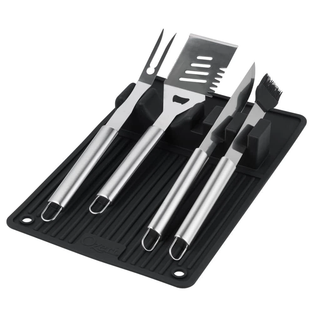 18.1 in. Silicone BQ and Grill Utensil Holder Mat by Ozeri - Image 5