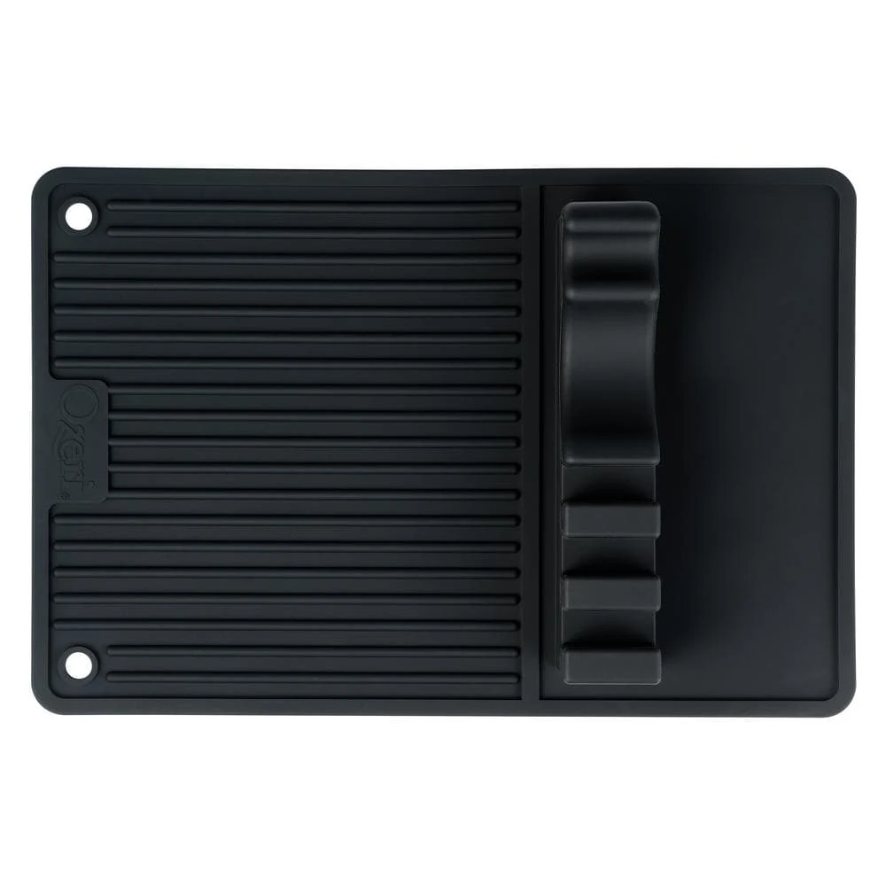18.1 in. Silicone BQ and Grill Utensil Holder Mat by Ozeri