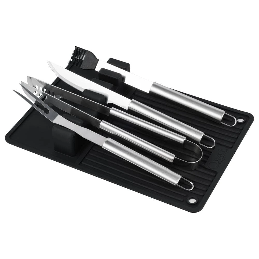 18.1 in. Silicone BQ and Grill Utensil Holder Mat by Ozeri - Image 2