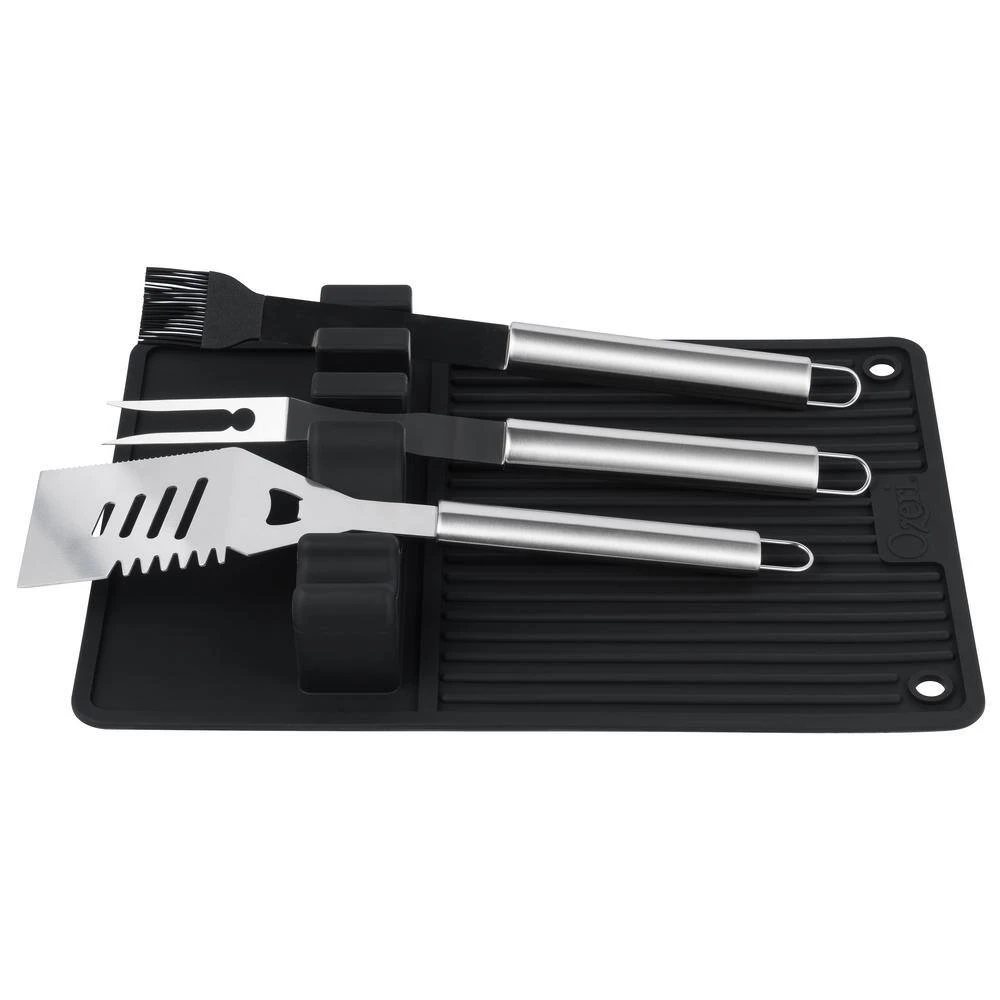 18.1 in. Silicone BQ and Grill Utensil Holder Mat by Ozeri - Image 8