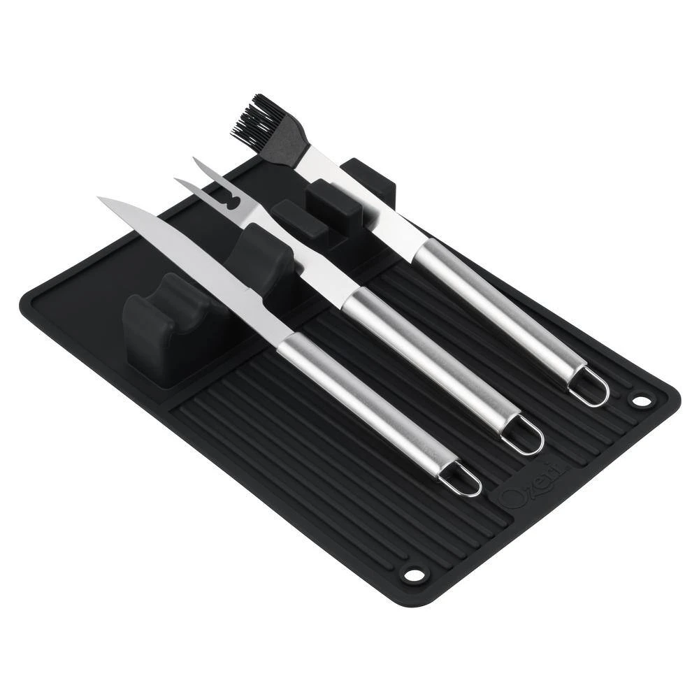 18.1 in. Silicone BQ and Grill Utensil Holder Mat by Ozeri - Image 7