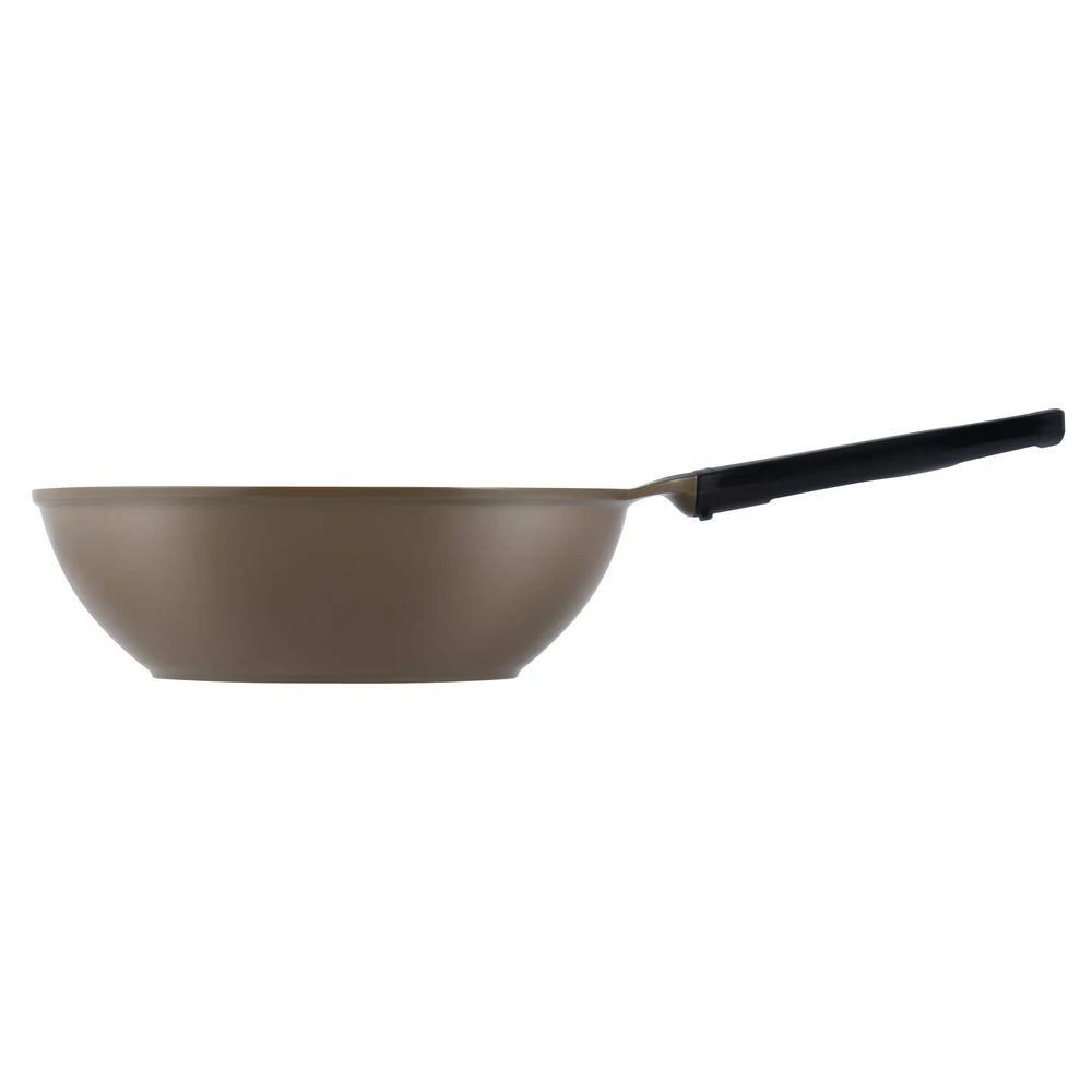 12 in. Green Aluminum Earth Wok with Smooth Ceramic Non-Stick Coating (100% PTFE and PFOA Free) by Ozeri - Image 3