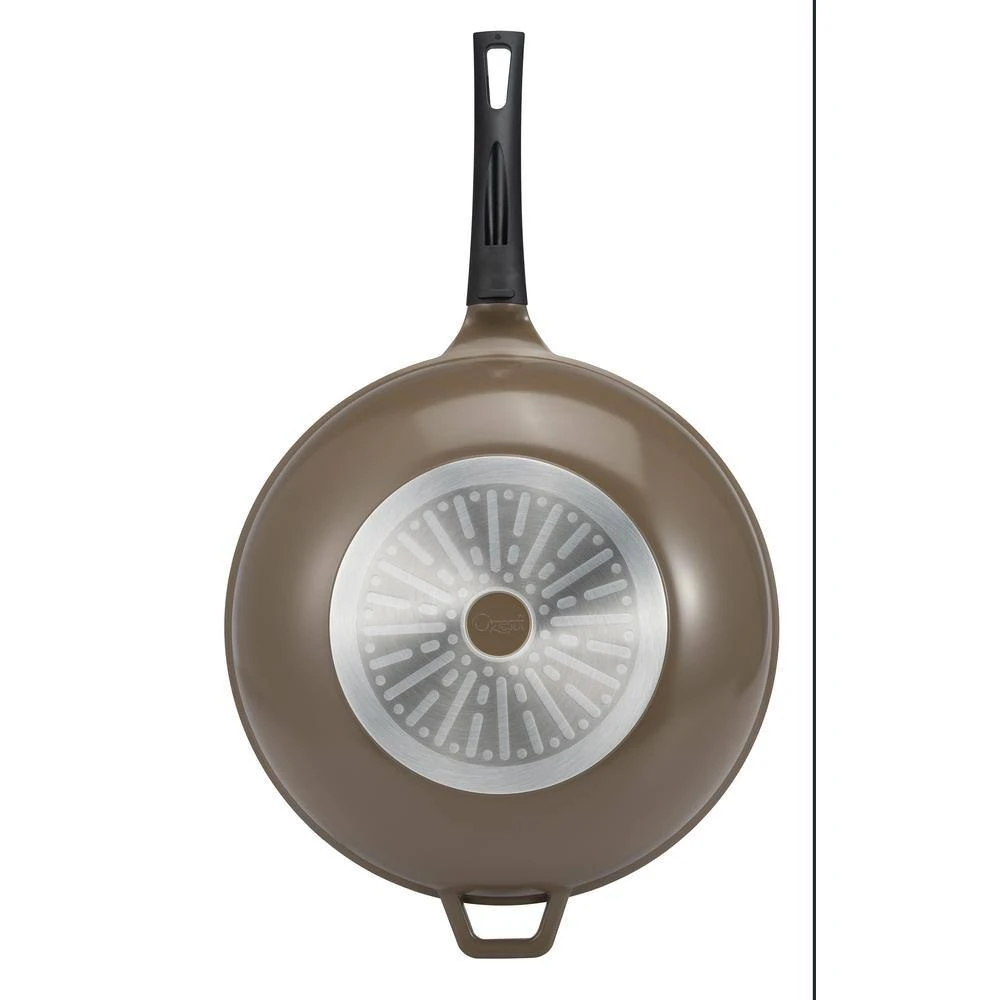 14 in. Green Aluminum Earth Wok with Smooth Ceramic Non-Stick Coating (100% PTFE and PFOA Free) by Ozeri - Image 5