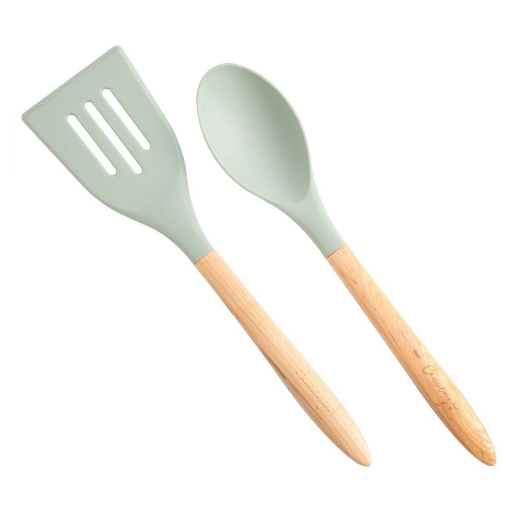 12-Piece Nonstick Aluminum Cookware Set in Pistachio with Silicone Handles by Unbranded - Image 11