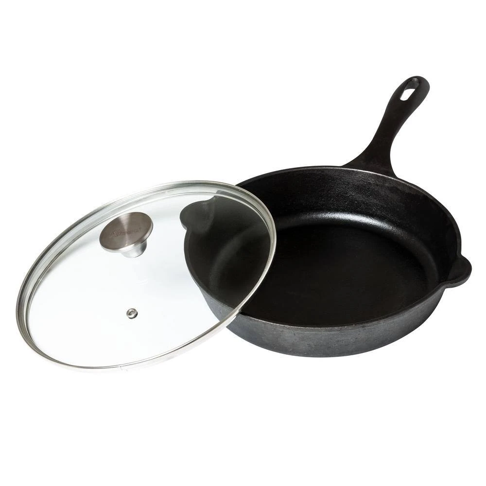 10 in. Glass Lid with Stainless Steel Knob for Skillet by Victoria - Image 4