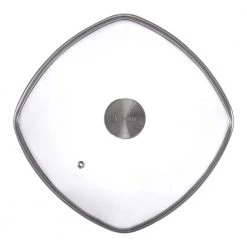 10 in. Glass Lid with Stainless Steel Knob for Grill Pan by Victoria