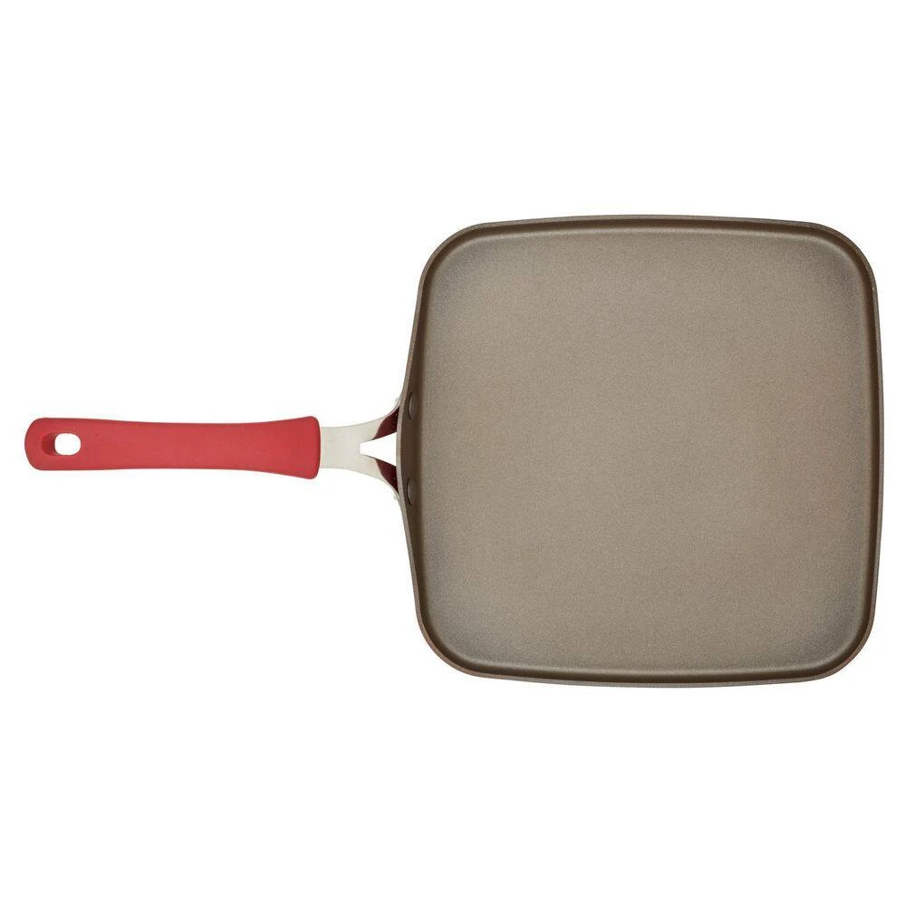 Cook + Create 11 in. x 11 in., Red, Aluminum, Nonstick Stovetop Griddle Pan by Rachael Ray - Image 7
