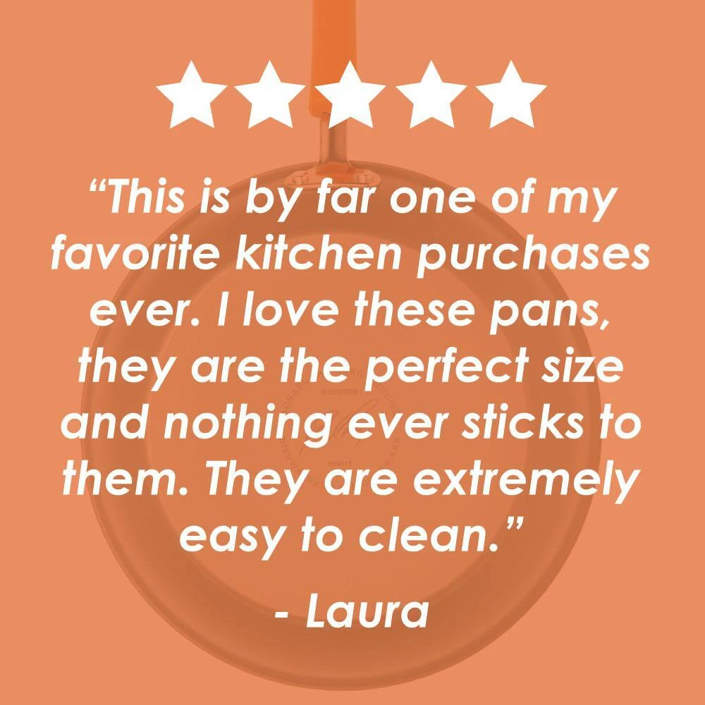 Classic Brights 3 qt. Hard-Anodized Aluminum Nonstick Sauce Pan in Orange and Gray with Glass Lid by Rachael Ray - Image 6