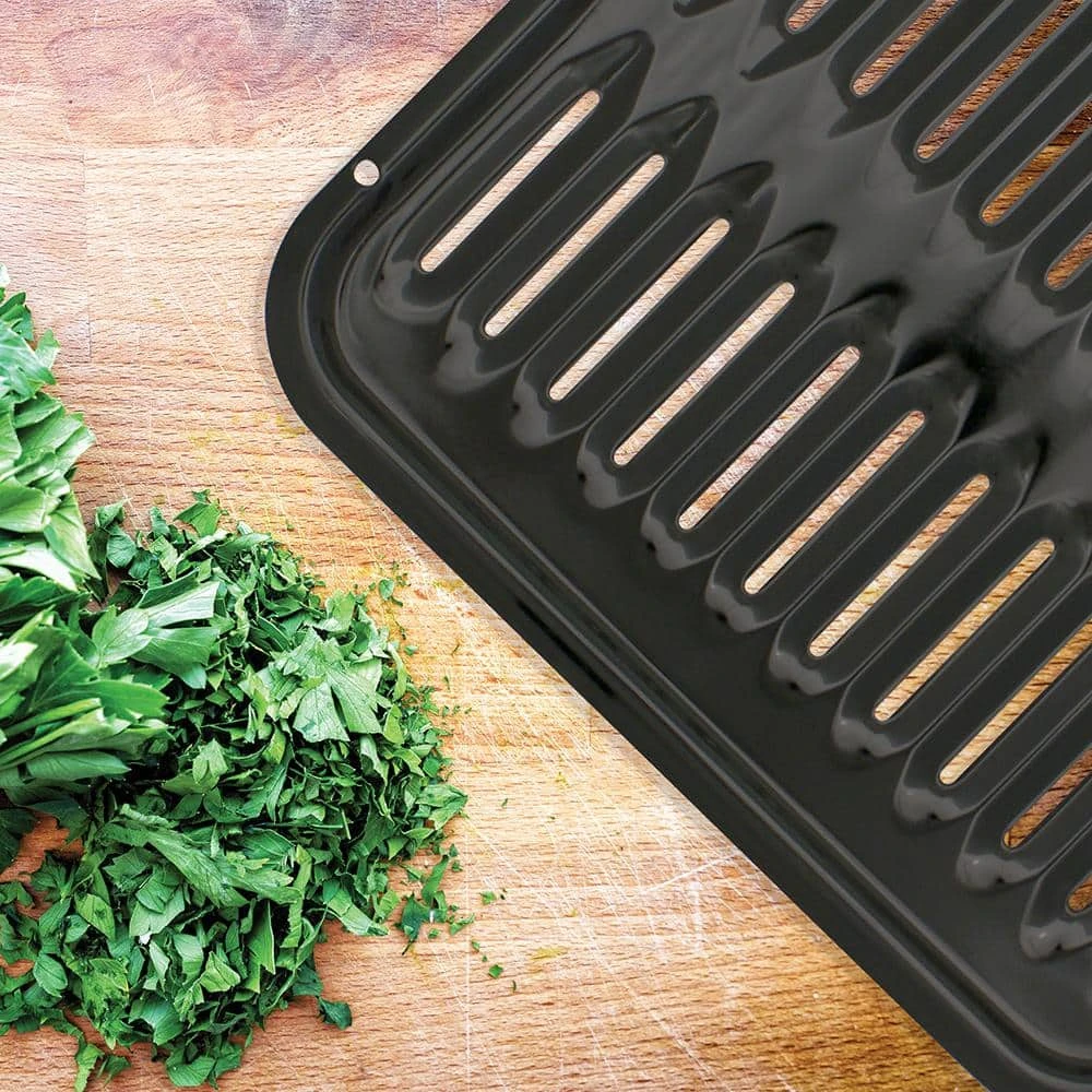 2-Piece Porcelain Broiler Pan in Black by Range Kleen - Image 3