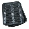 2-Piece Porcelain Broiler Pan in Black by Range Kleen