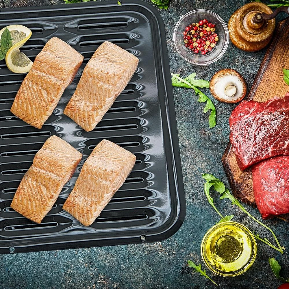 2-Piece Porcelain Broiler Pan in Black by Range Kleen - Image 2