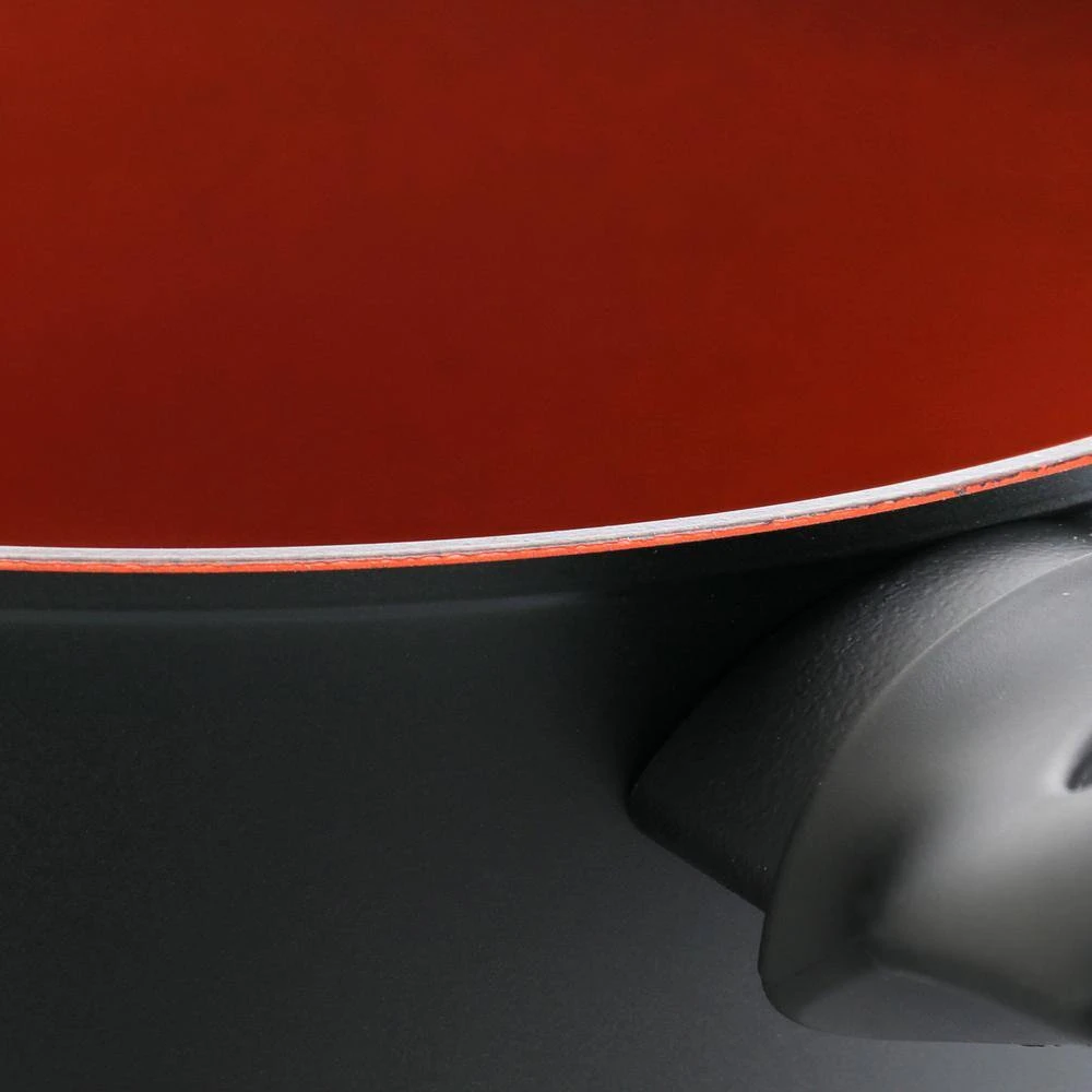 Terra-Cotta 4.75 qt. Round Aluminum Nonstick Dutch Oven in Red and Black by Tosca - Image 3