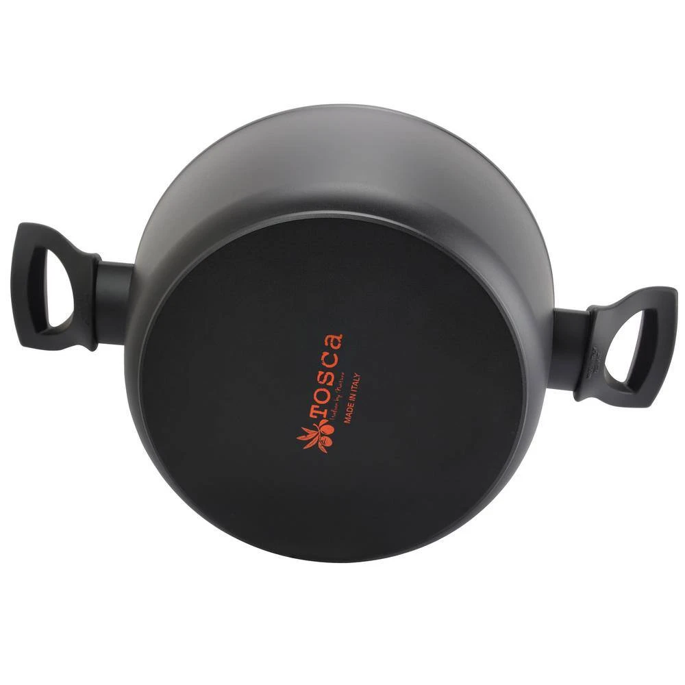 Terra-Cotta 4.75 qt. Round Aluminum Nonstick Dutch Oven in Red and Black by Tosca - Image 2