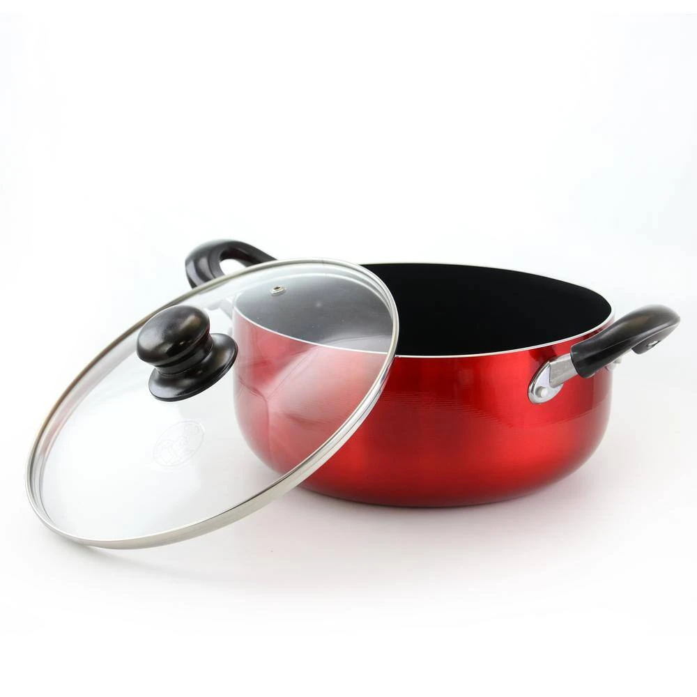 7-Piece Aluminum Nonstick Cookware Set in Red by Better Chef - Image 3