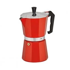 "Classico" 15 fl. oz. 6-Cup Red Cast Aluminum Espresso Maker by Cilio