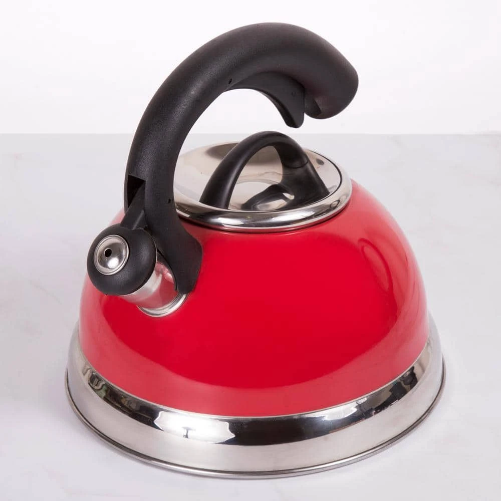 Symphony 10.4-Cup Stovetop Tea Kettle in Red by Creative Home - Image 4