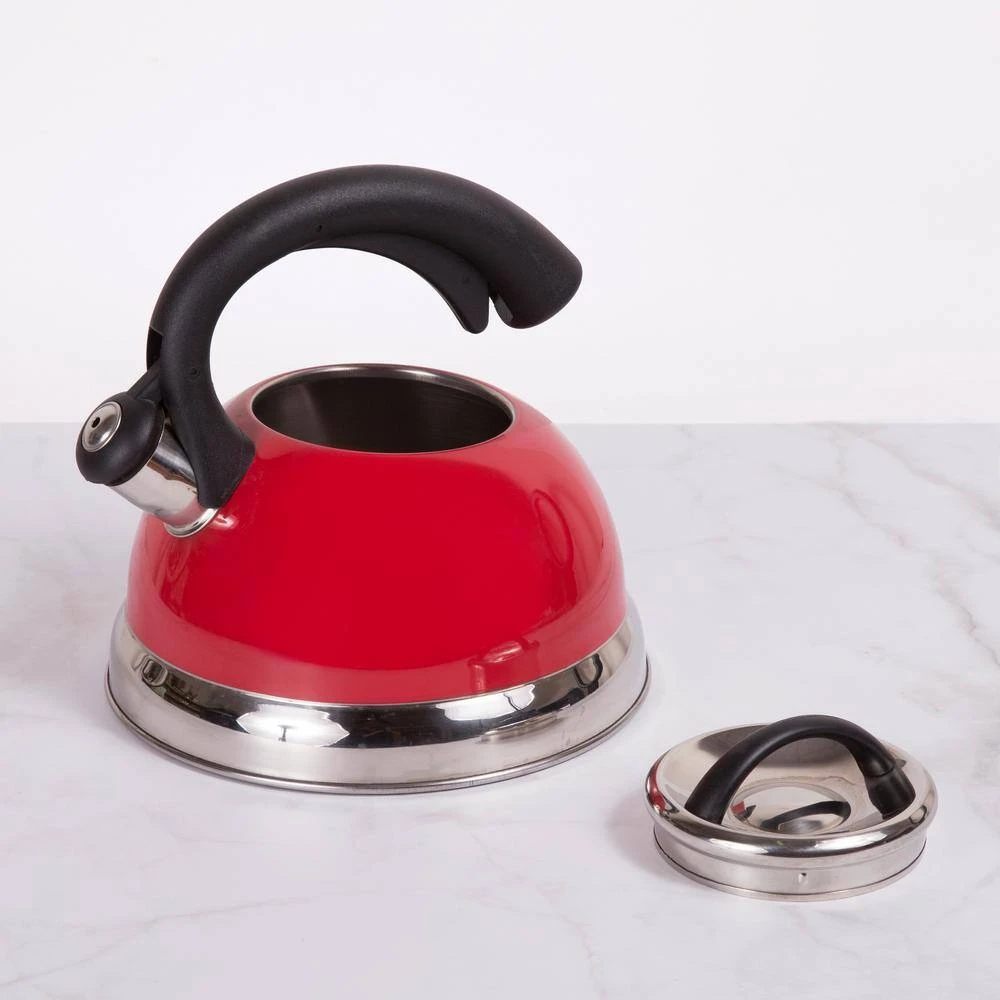 Symphony 10.4-Cup Stovetop Tea Kettle in Red by Creative Home - Image 3