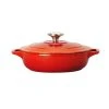 1.4 Qt. Red Chasseur French Enameled Cast Iron Braiser with Lid by French Home