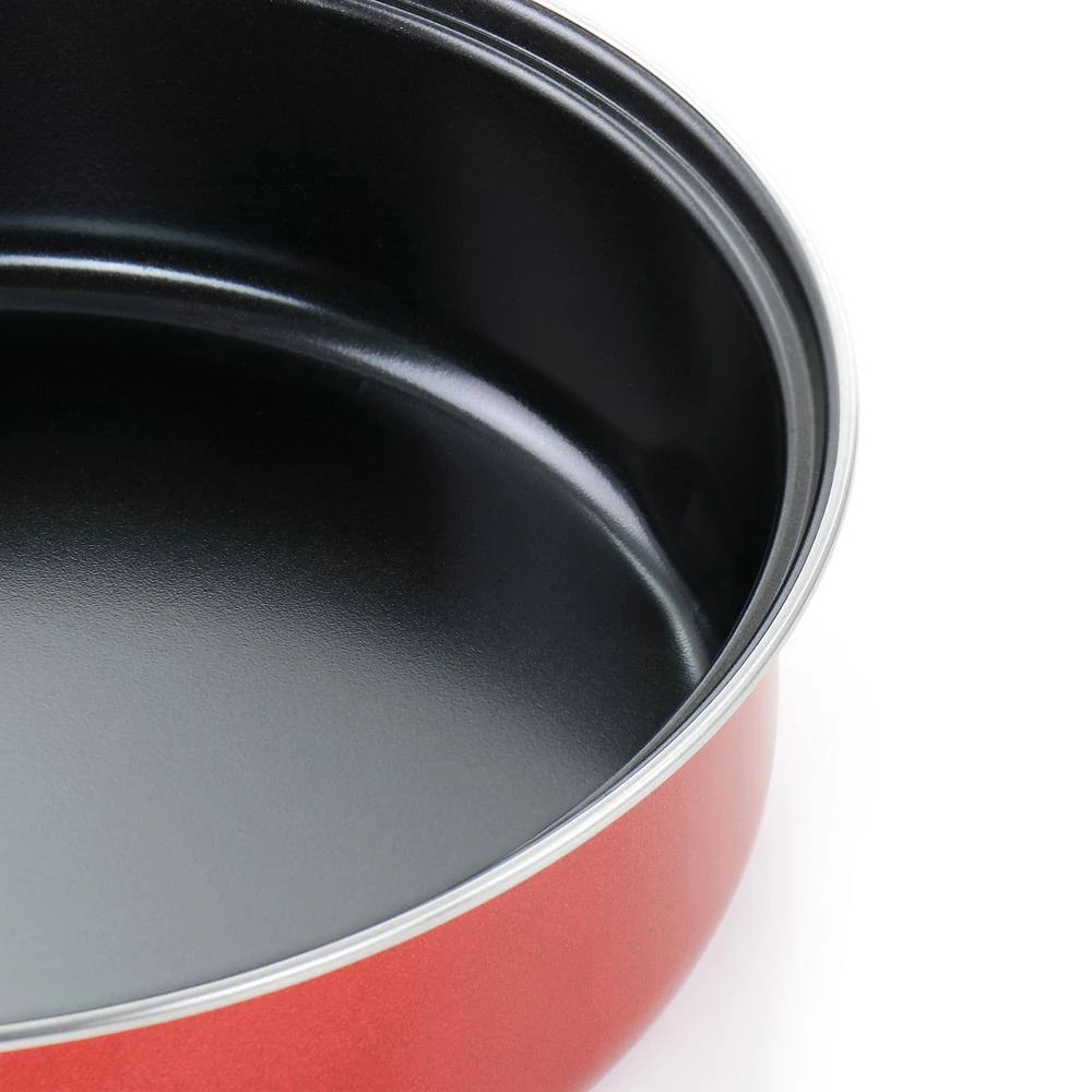 Cardinal 7-Piece Red Nonstick Steel Cookware Set by Gibson - Image 6