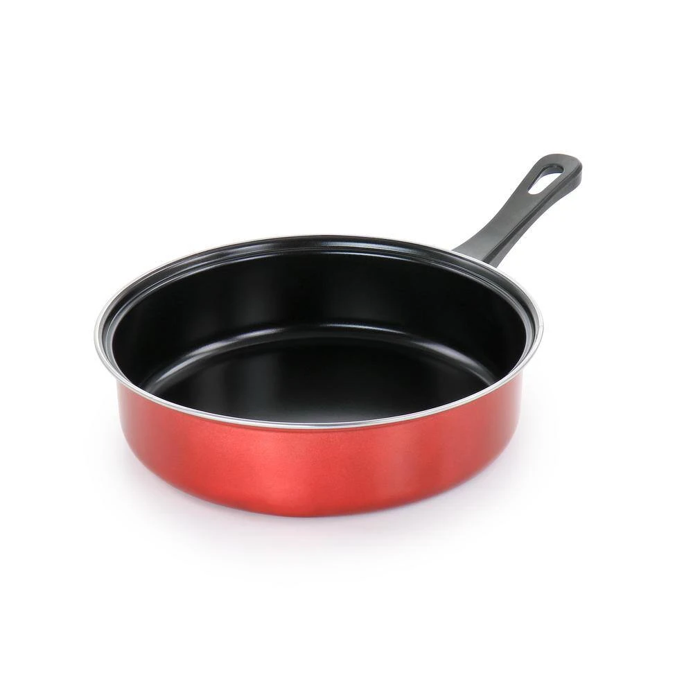 Cardinal 7-Piece Red Nonstick Steel Cookware Set by Gibson - Image 4
