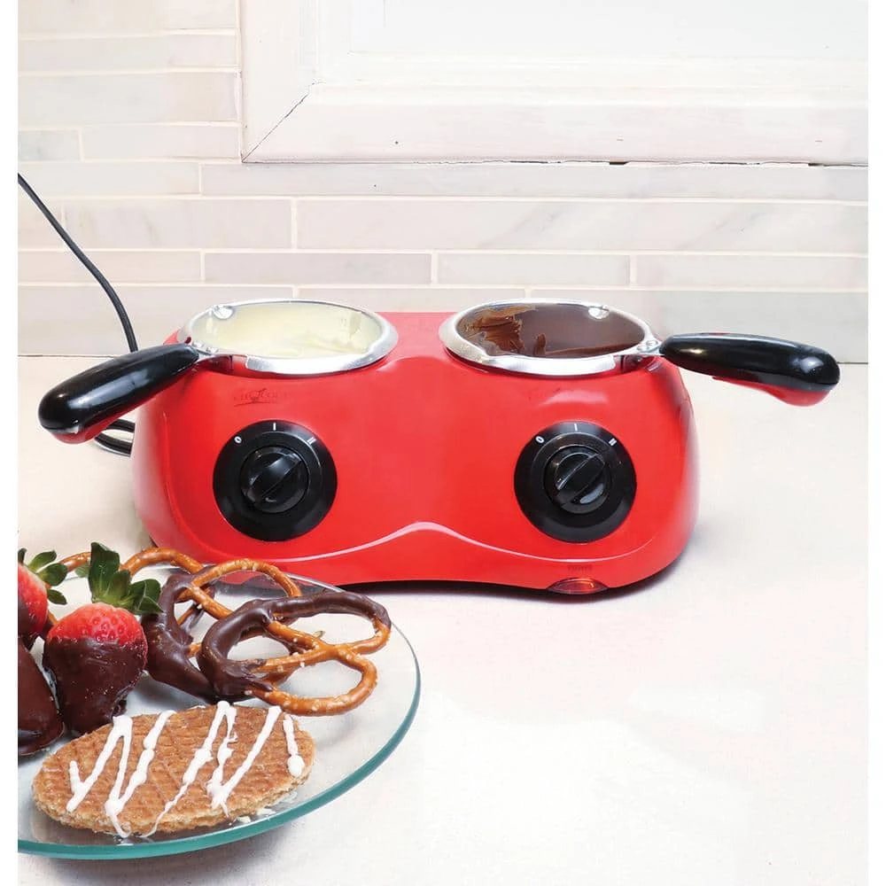 Total Chef Deluxe Chocolatiere Dual Electric Melter for Chocolate and Candy Melts, 17.6 oz. (500 g) by Koolatron - Image 3