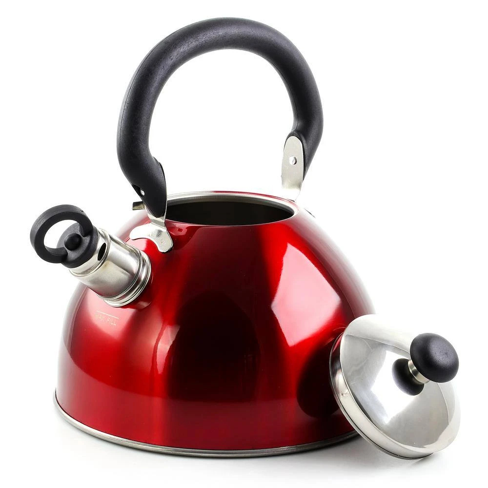 Morbern 7.2-Cup Red Stainless Steel Tea Kettle by Mr. Coffee - Image 3