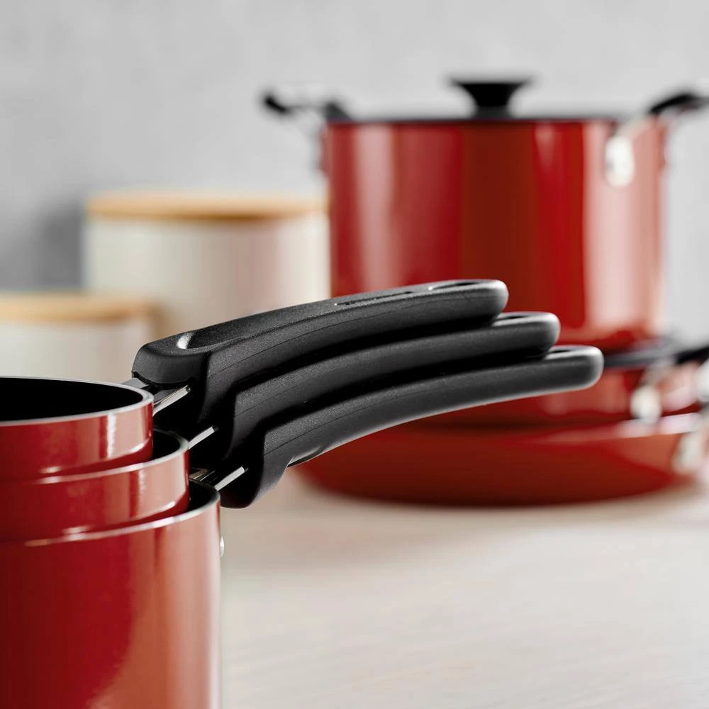 6-Piece Red Nesting Nonstick Sauce Pan Set by Tramontina - Image 7