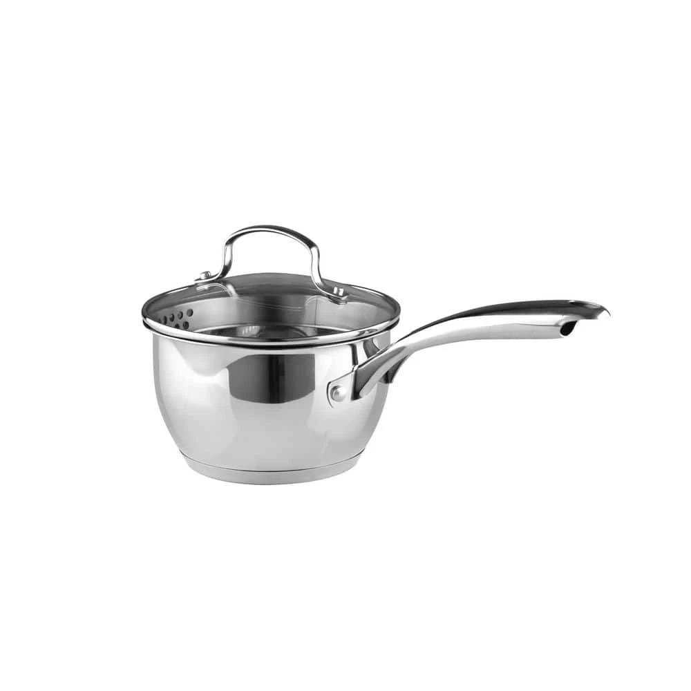 1.5 qt. Stainless Steel Nonstick Sauce Pot with Tempered Glass Lid by BERGNER