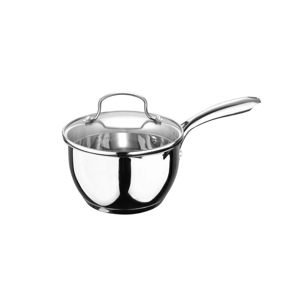 1.5 qt. Stainless Steel Nonstick Sauce Pot with Tempered Glass Lid by BERGNER - Image 2