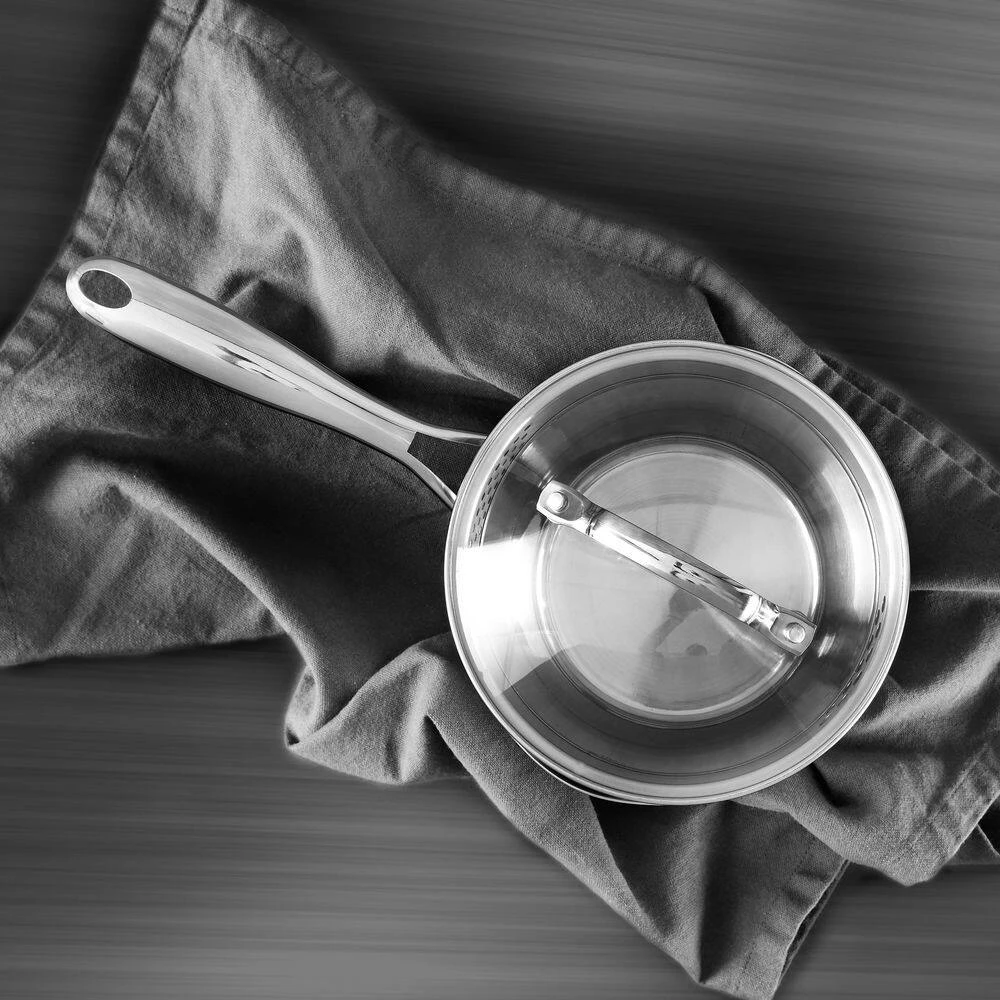 1.5 qt. Stainless Steel Nonstick Sauce Pot with Tempered Glass Lid by BERGNER - Image 6