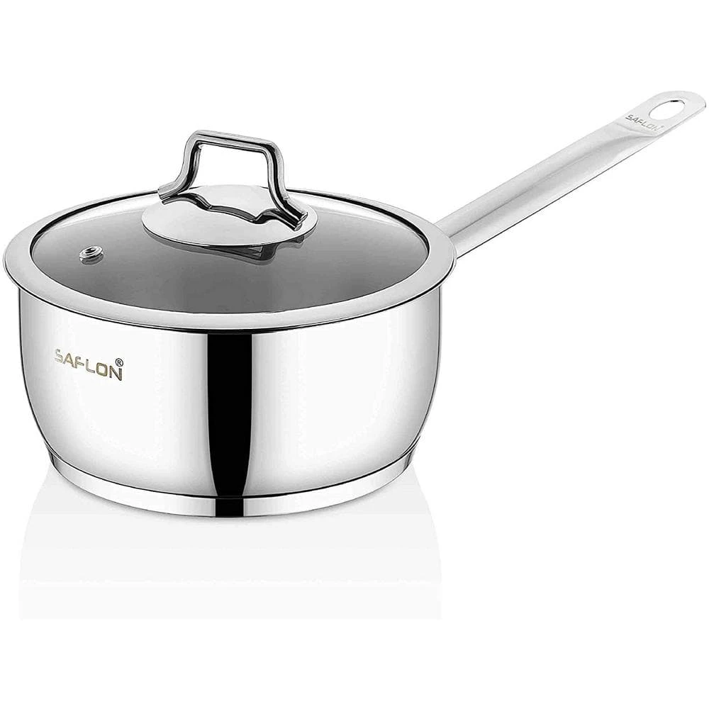 3 qt. Stainless Steel Sauce Pan with Glass Lid by CONTEXT