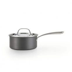 Nera 2 qt. Hard Anodized Aluminum Covered Saucepan by LAGOSTINA