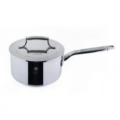 3 qt. Tri-Ply Stainless Steel Saucepan with Lid by SAVEUR SELECTS