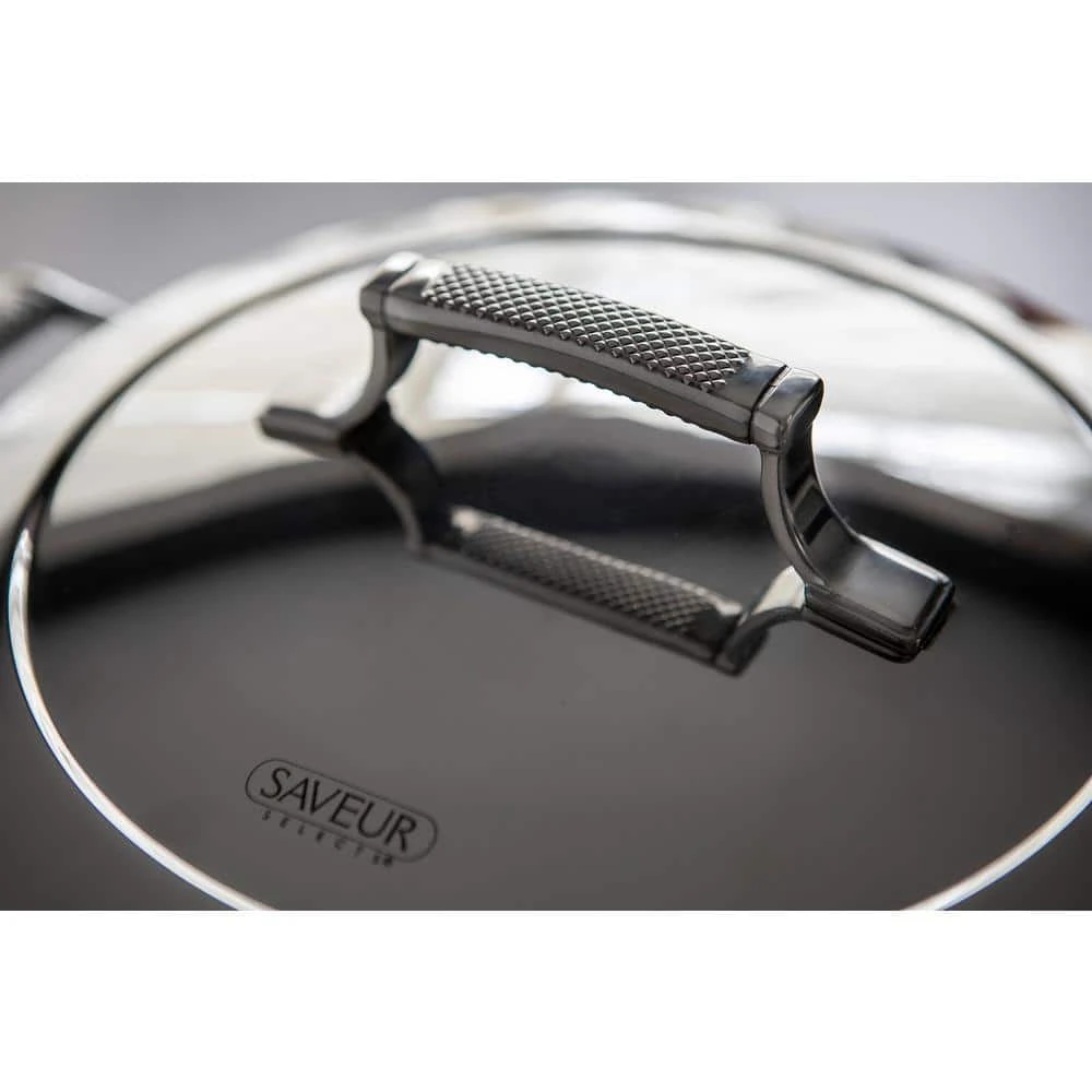 4 qt. Tri-Ply Stainless Steel Chef's Pan with Lid by SAVEUR SELECTS - Image 5