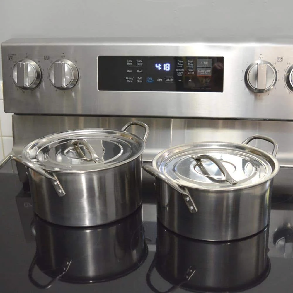 8-Piece Stainless Steel Stock Pot Set by AmeriHome - Image 4
