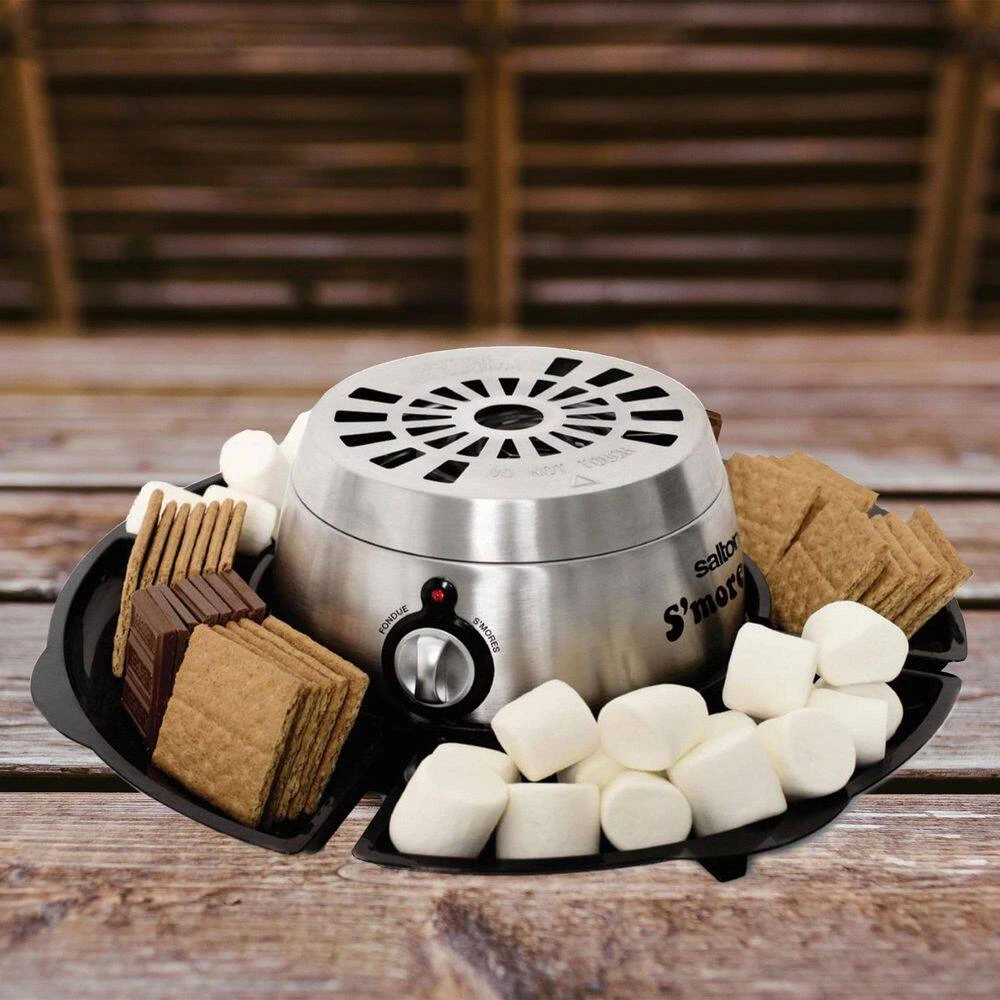 Indoor Electric S'more and Fondue Pot Maker with 4 Roasting Forks by Salton - Image 7