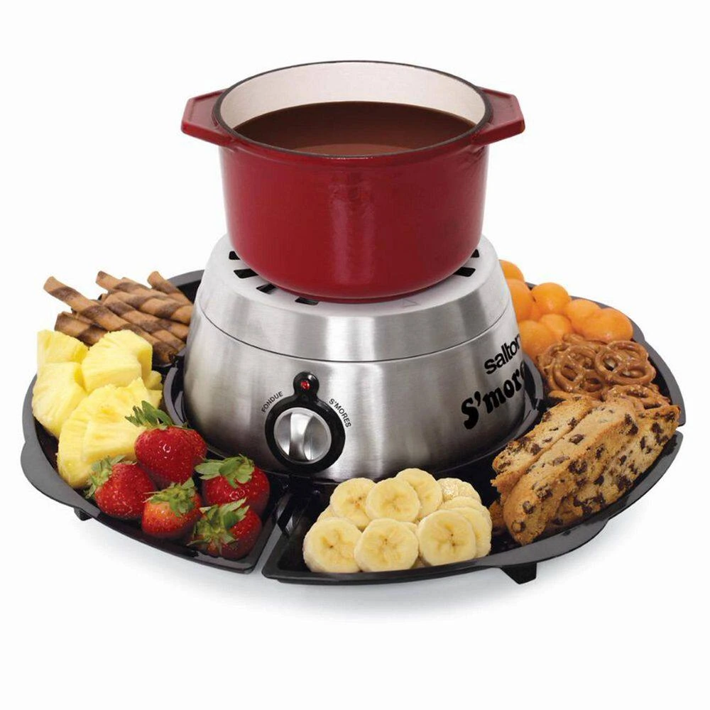 Indoor Electric S'more and Fondue Pot Maker with 4 Roasting Forks by Salton - Image 3