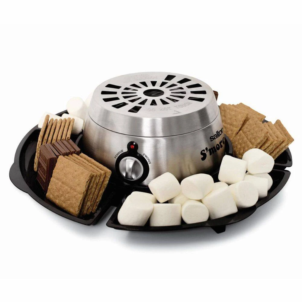 Indoor Electric S'more and Fondue Pot Maker with 4 Roasting Forks by Salton - Image 2