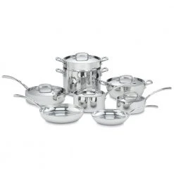 French Classic 13-Piece Stainless Steel Cookware Set in Silver and Stainless Steel by Cuisinart