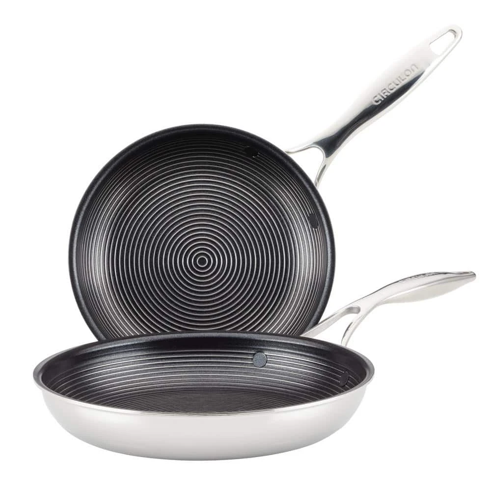 C-Series 8 .5 and 10 in. Stainless Steel Nonstick Frying Pan Silver by Circulon