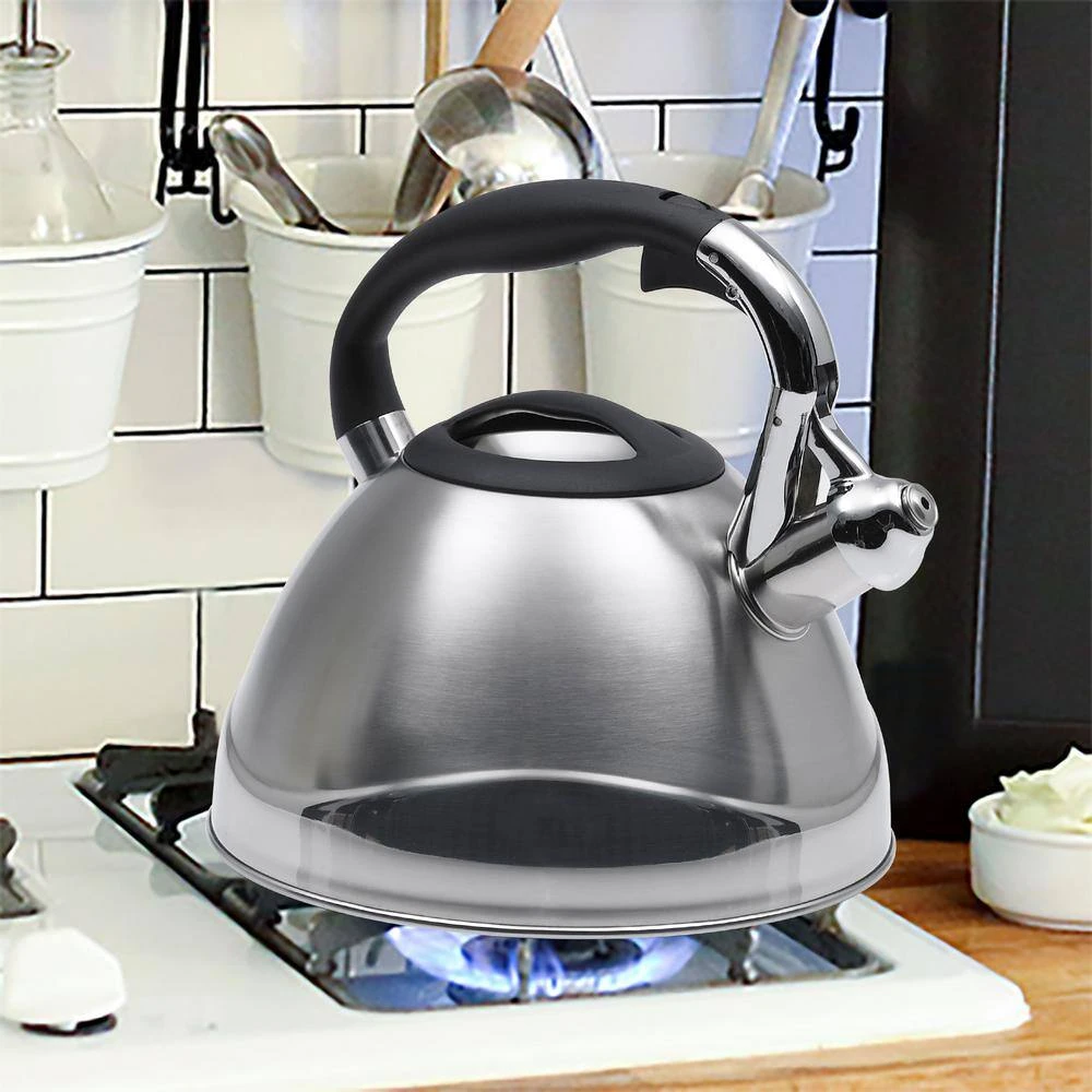 Crescendo 12.4-Cup Stovetop Tea Kettle in Silver by Creative Home - Image 7
