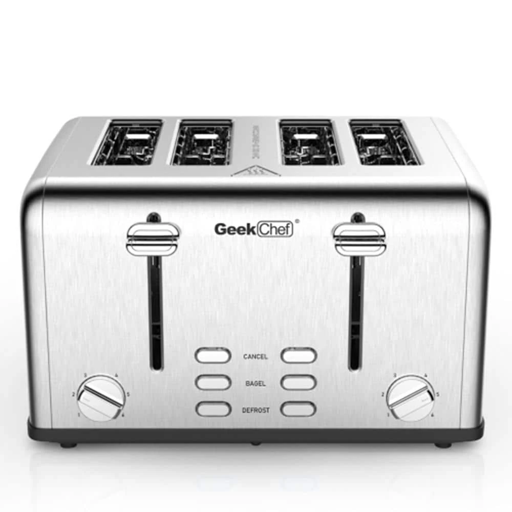 1-Piece Silver Stainless Steel Toaster by Unbranded