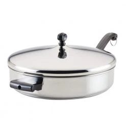 Classic Series 4.5 qt. Stainless Steel Nonstick Saute Pan with Lid by Farberware