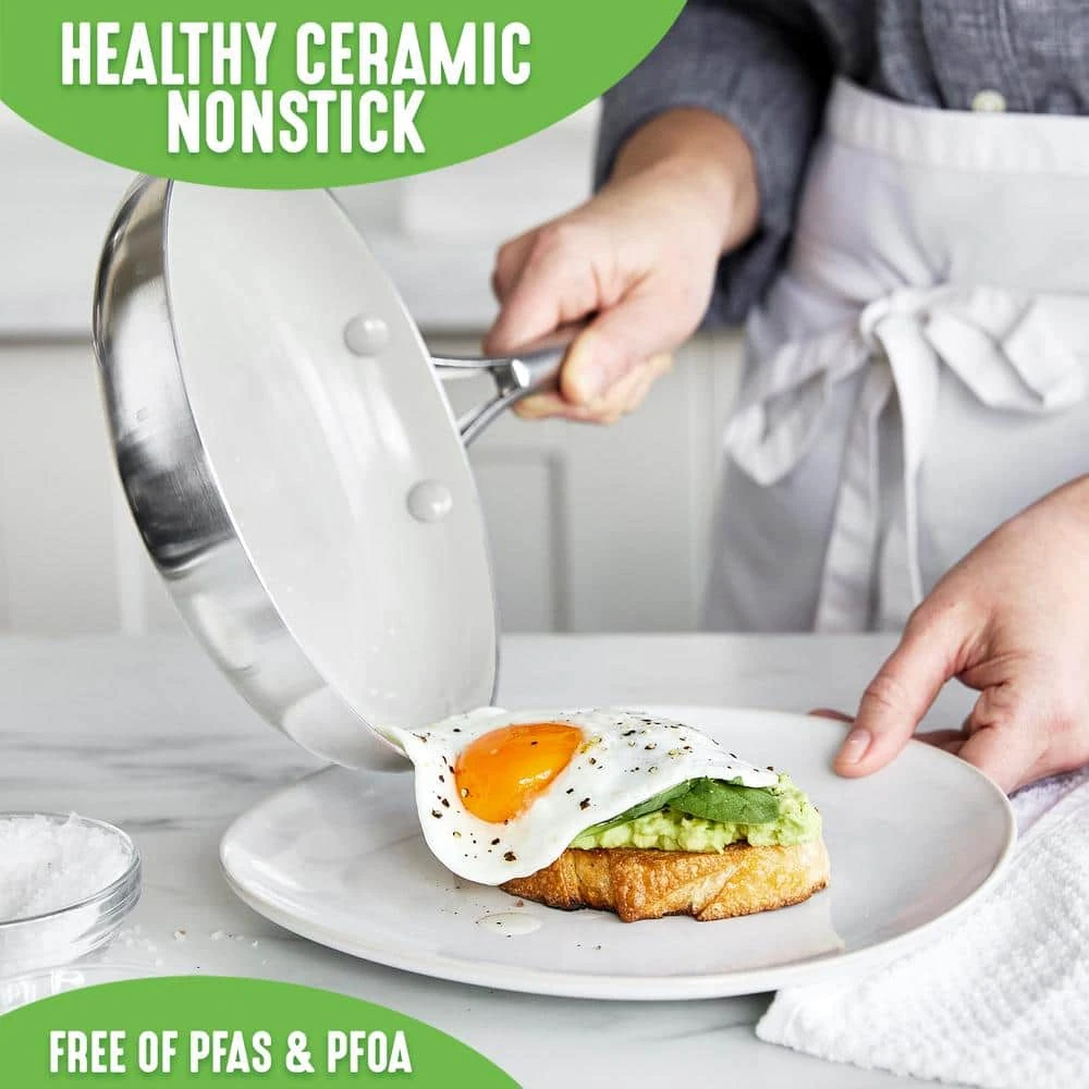 10-Piece Stainless Steel Pro Cookware Set by GreenLife - Image 3